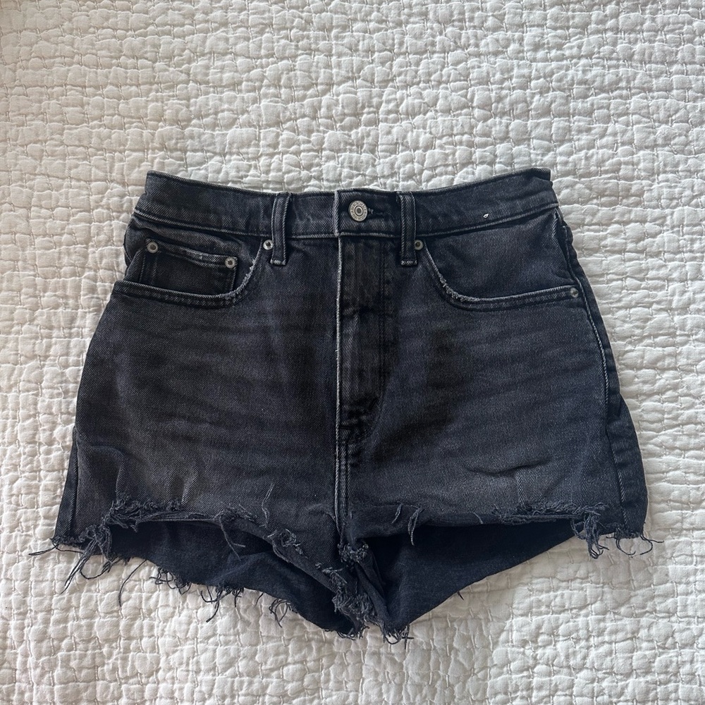 Women's Black Denim Shorts